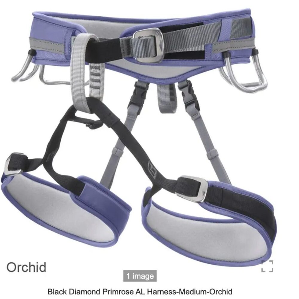 Black Diamond Primrose Womens Large Harness- Orchid, NWT